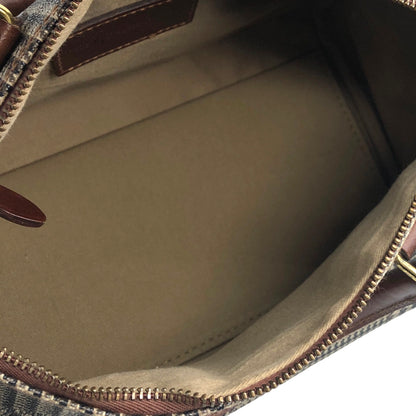 RALPH LAUREN Leather Small Boston bag Handbag Brown Vintage epcyi6