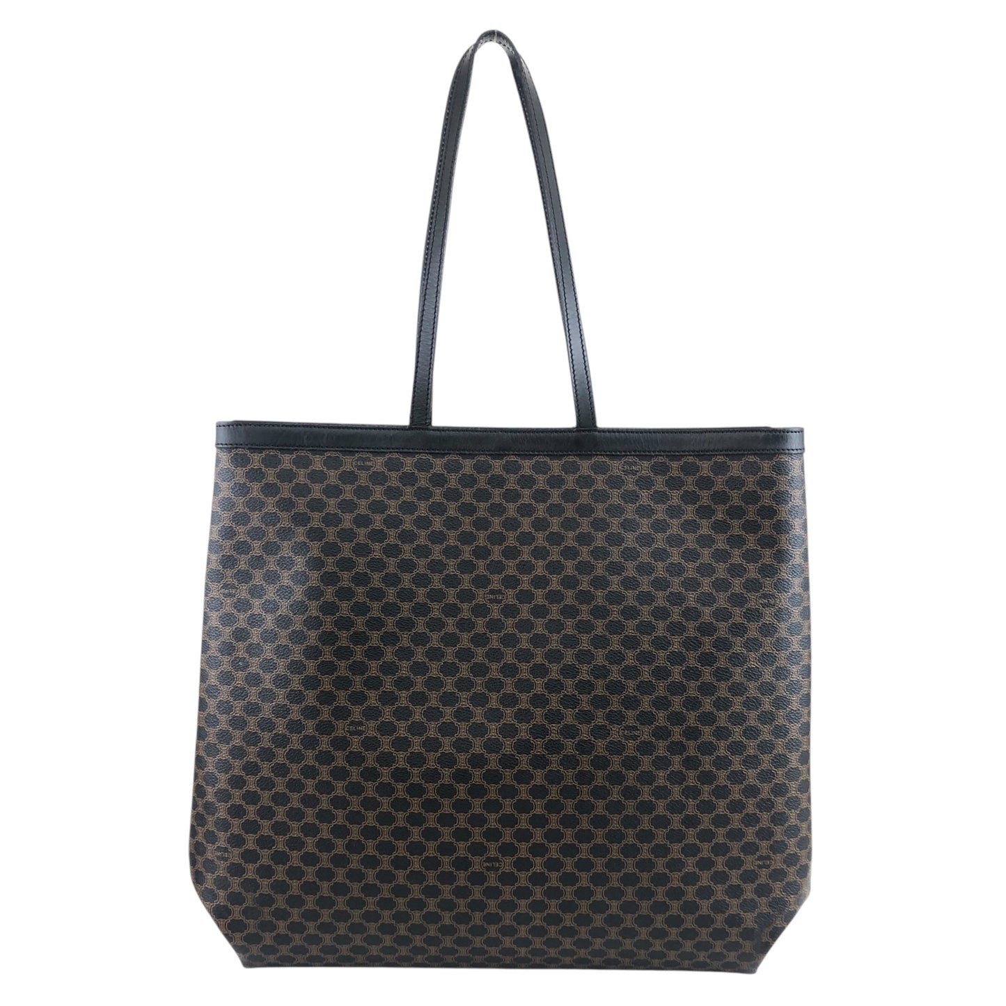 CELINE Macadam Blason Shoulder bag Totebag Black Vintage 27dcdm