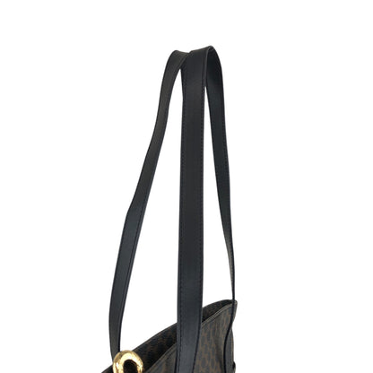 CELINE Macadam Shoulder bag Black Vintage xhkb75