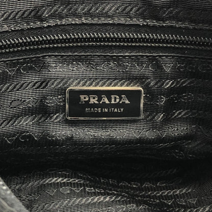 PRADA Triangle Logo Shoulder bag Black Vintage gbmtfg