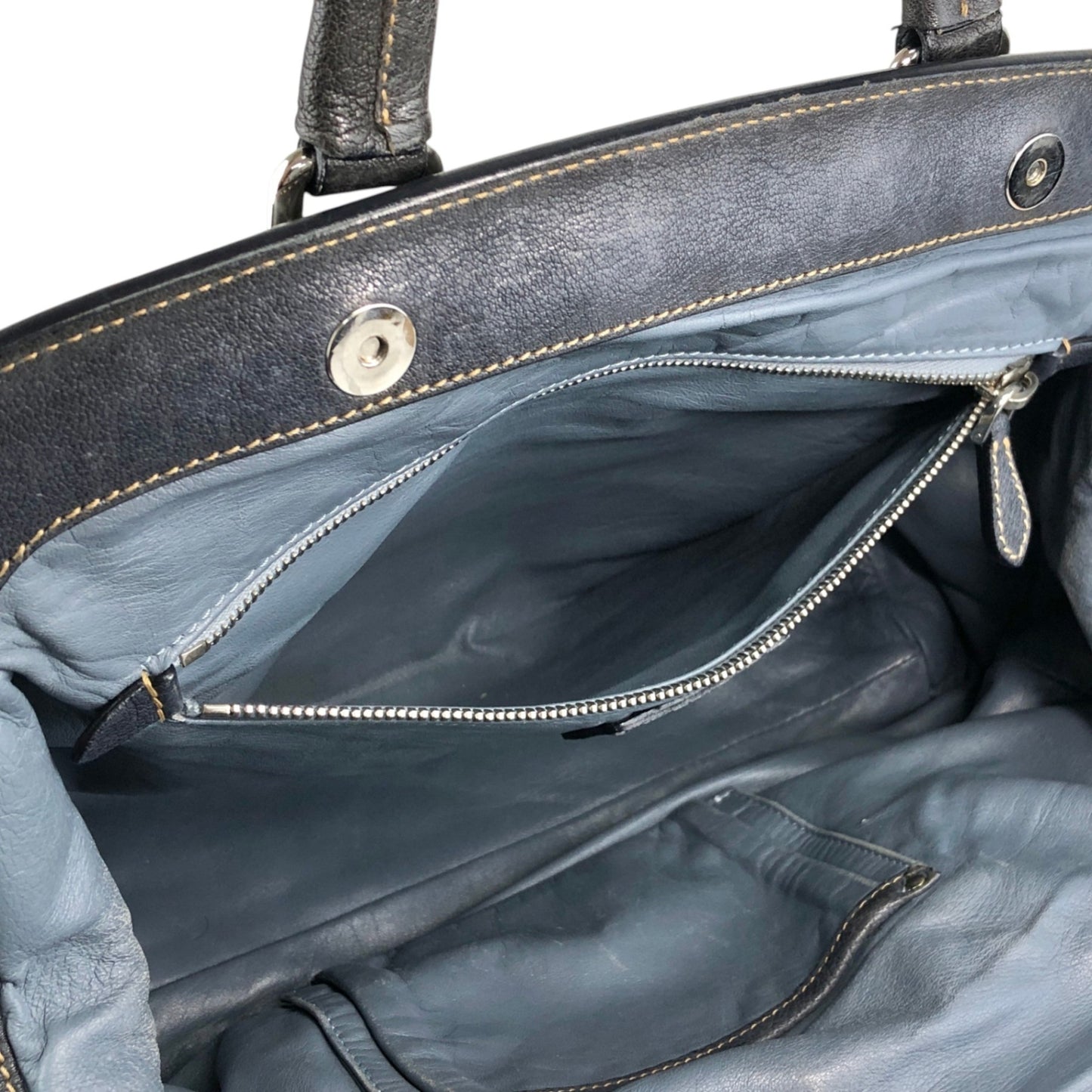 PRADA Triangle Logo Handbag Gray Vintage x8guys