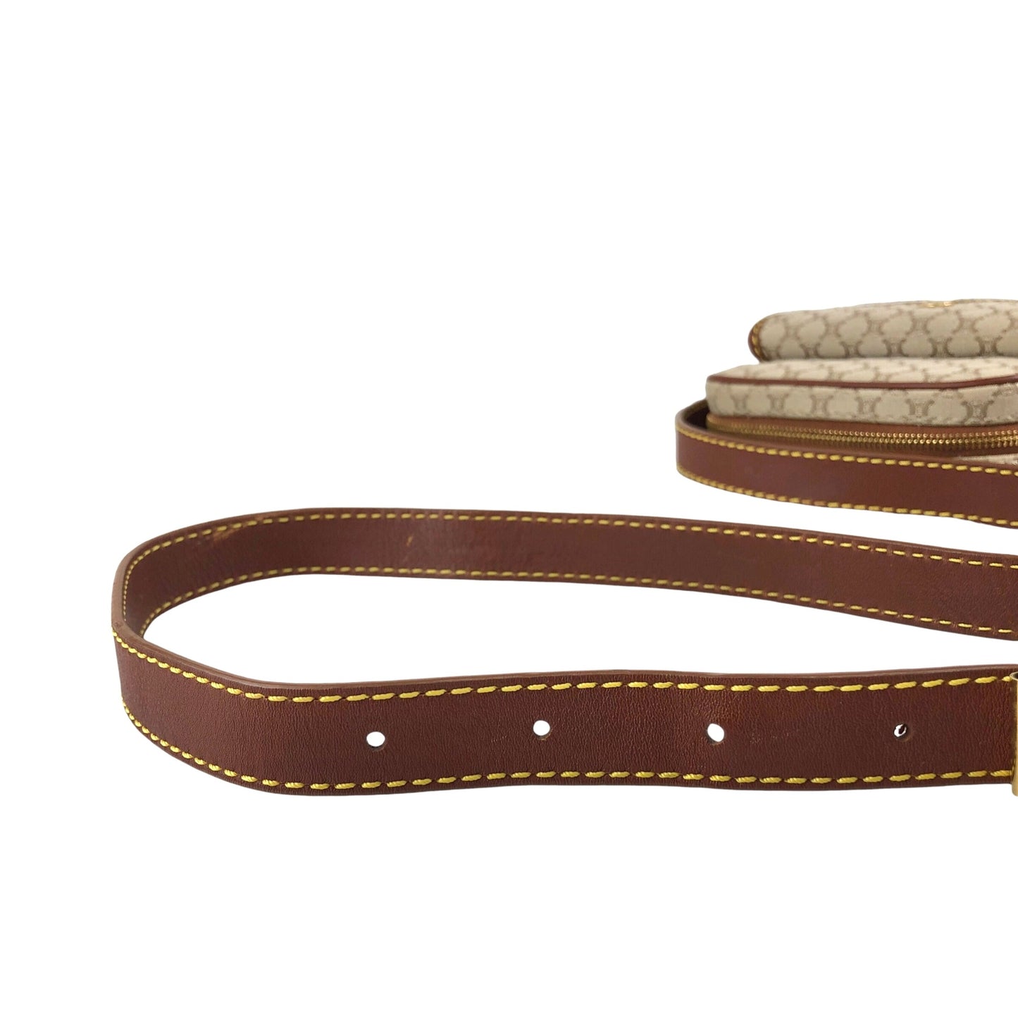 CELINE Blason Small Shoulder bag Beige Vintage yn4w5e