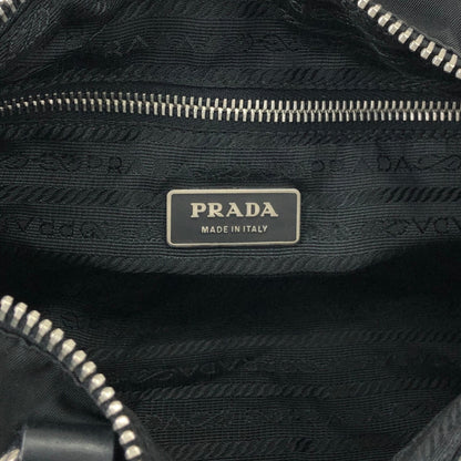 PRADA Triangle Logo Small Boston bag Handbag Black Vintage ixt5hp