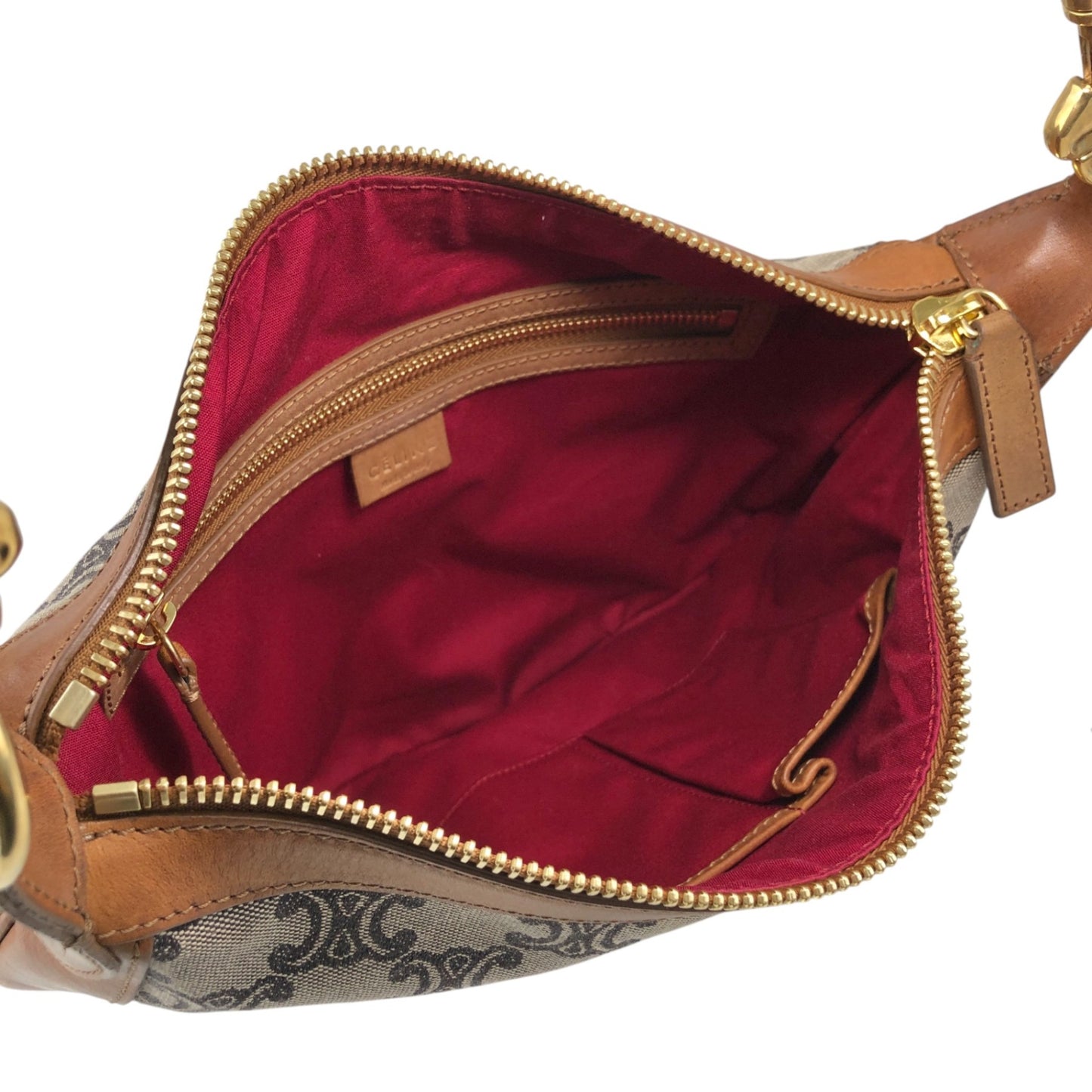 CELINE Macadam Shoulder bag Brown Vintage sun8w8