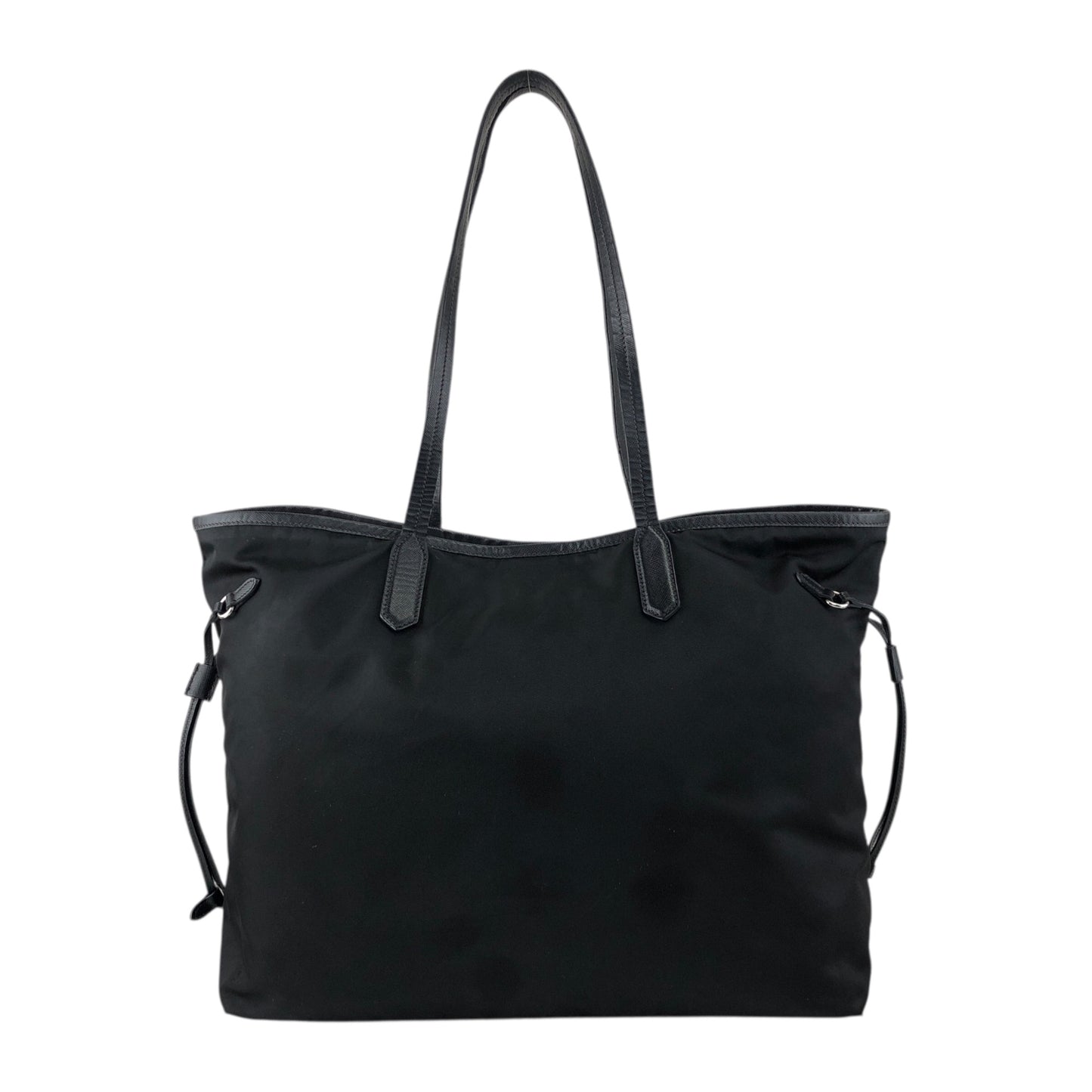 PRADA Logo Totebag Black Vintage tv4u47