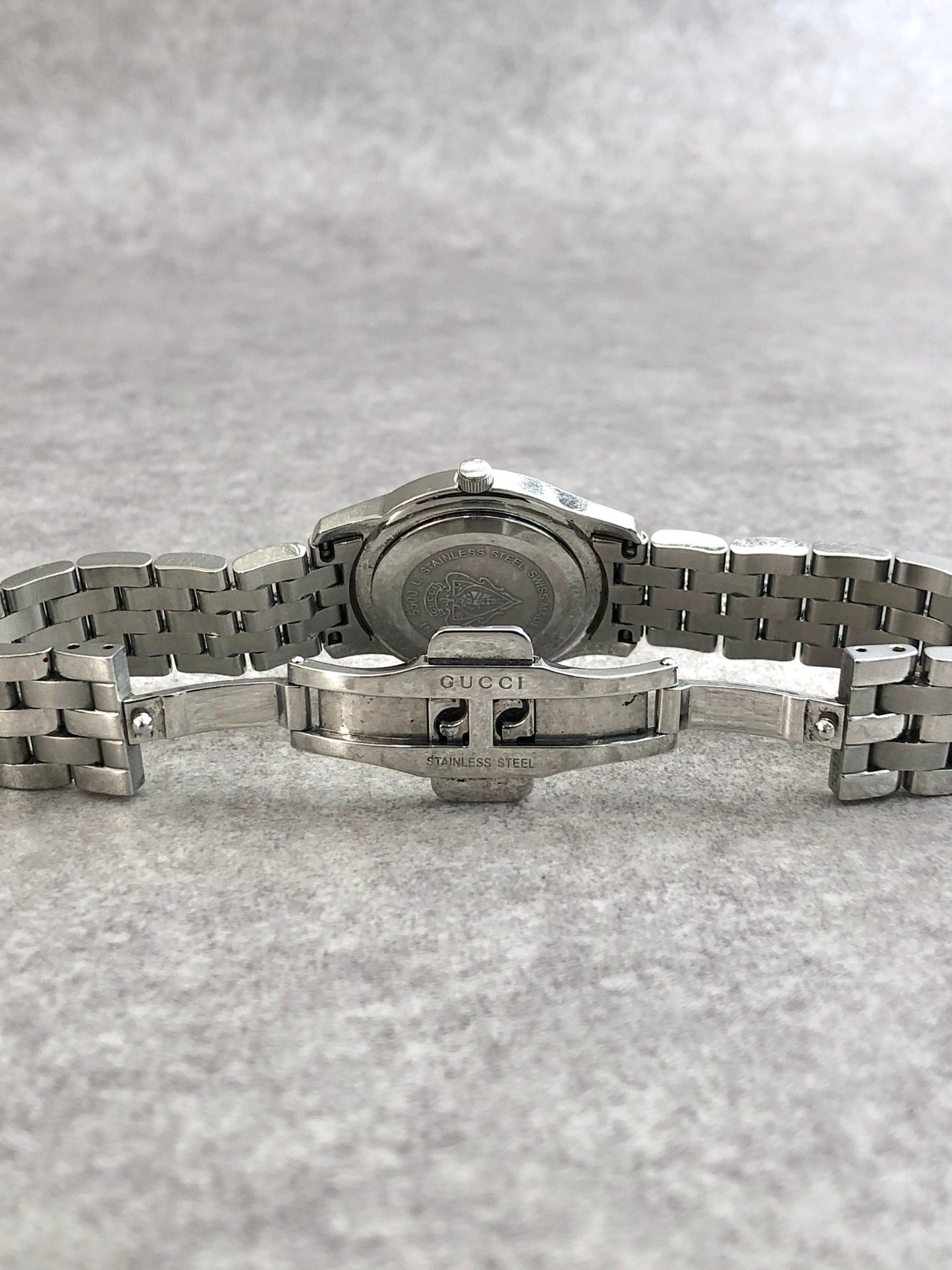 GUCCI Watch Black×Silver Vintage 5500L jbxibh