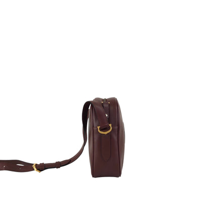 Cartier Logo Embossed Shoulder bag Bordeaux Vintage p8xu57