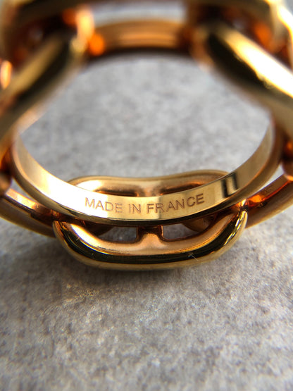 HERMES Chaine d'ancre Scarf Ring Gold Vintage ydyawz