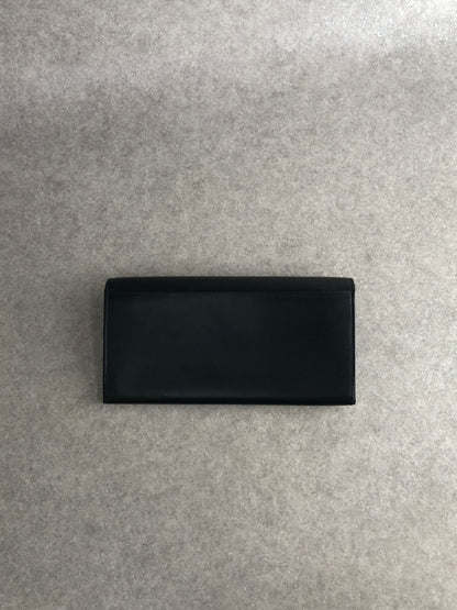 Yves Saint Laurent YSL Logo Long Wallet Black Vintage czyrem