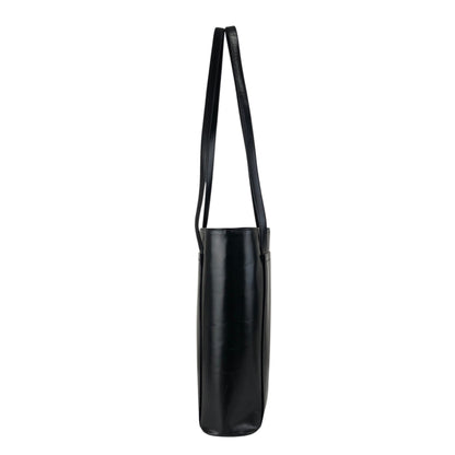 LOEWE Logo Embossed Shoulder bag Black Vintage pyktz8