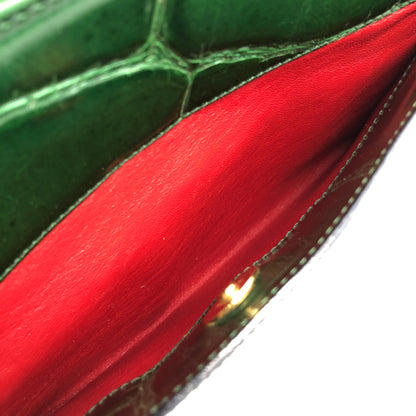 CELINE Chain Shoulder bag Green Vintage dwbc7x