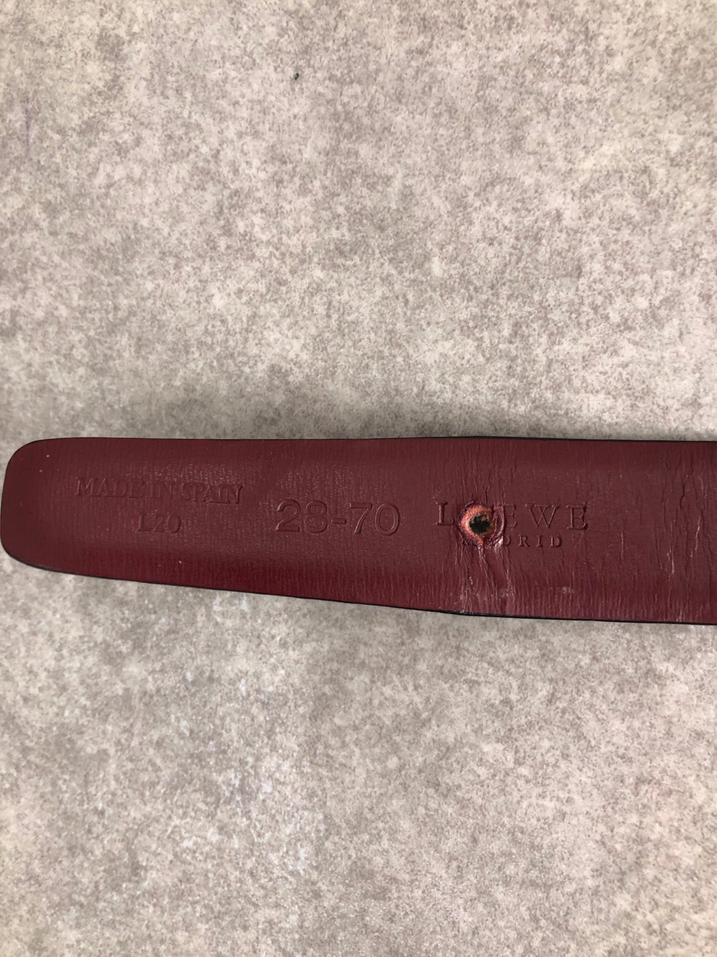 LOEWE Anagram Belt Black×Burgundy Vintage nfn2n8