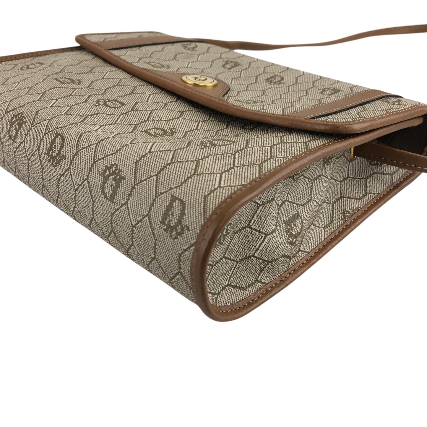 Christian Dior Honeycomb Pattern Shoulder bag Beige Vintage ygh7tx