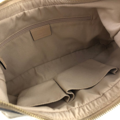 GUCCI GG Pattern Jacquard Leather Shoulder bag Hobobag Beige Vintage y4h8mn