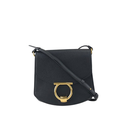 Salvatore Ferragamo Gancini Shoulder bag Black Vintage 3fyg65