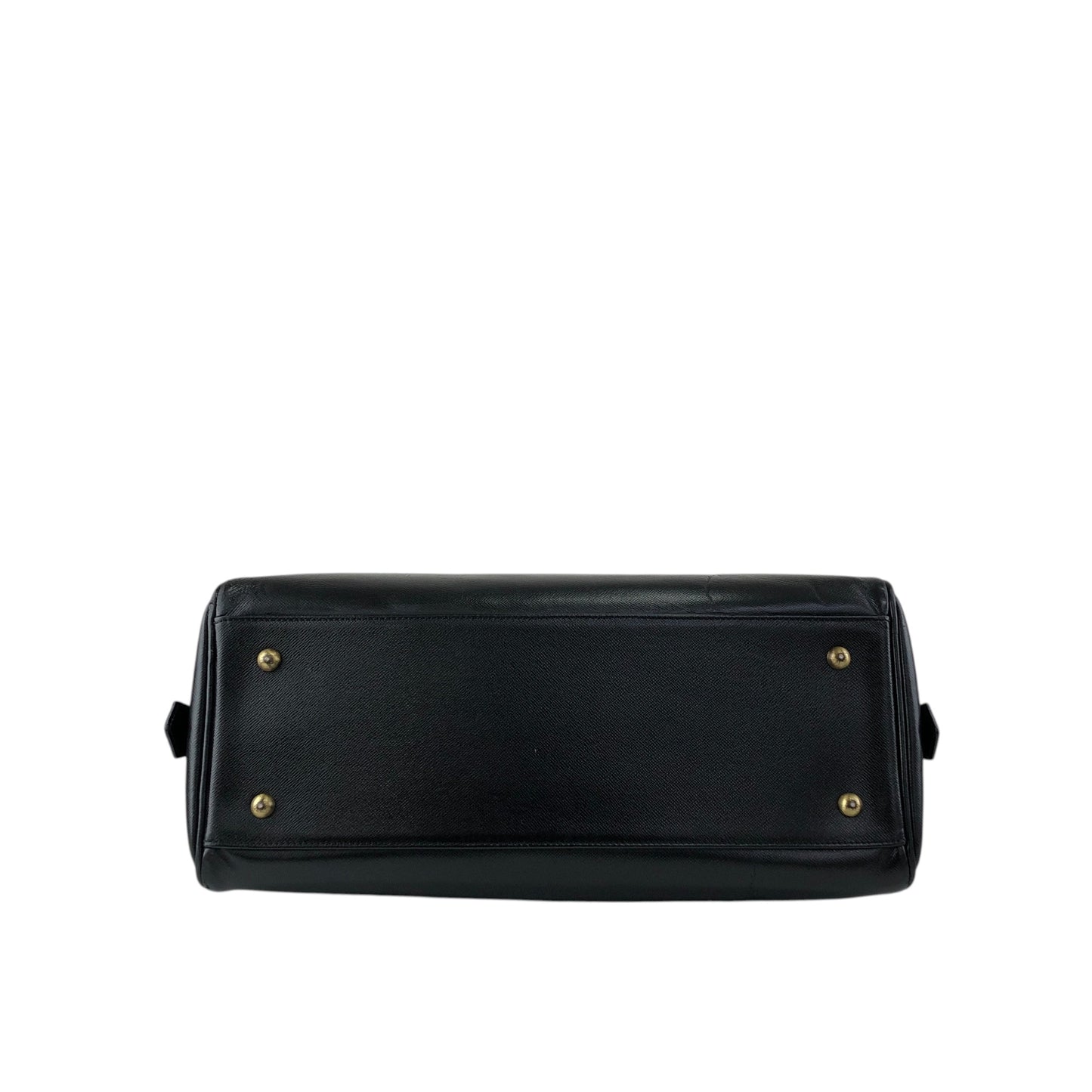 BURBERRY Logo Small Boston bag Handbag Black Vintage djr8rb