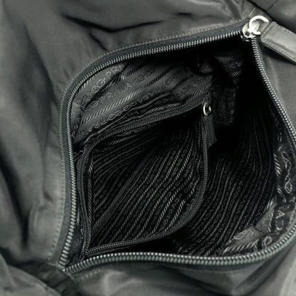 PRADA Triangle Logo Totebag Black Vintage efichx