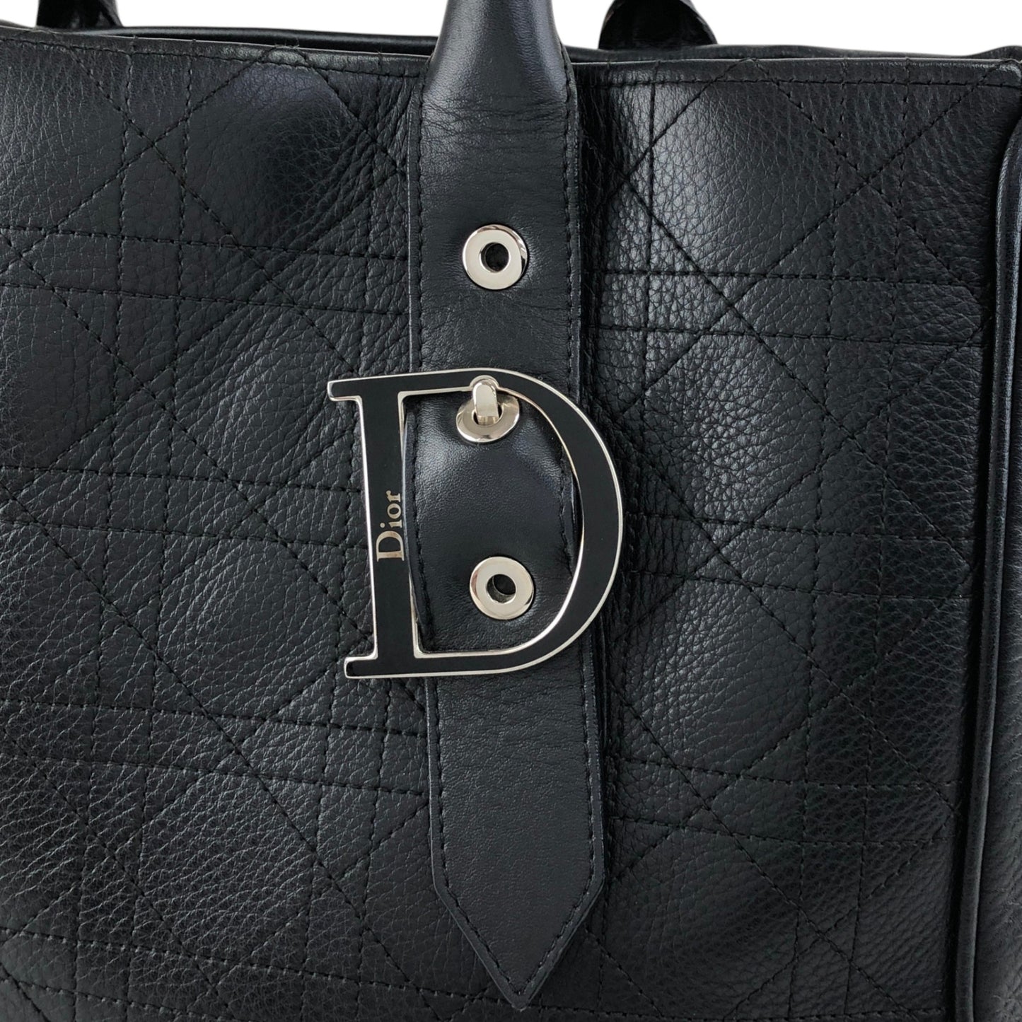 Christian Dior D Motif Totebag Black Vintage iiw373