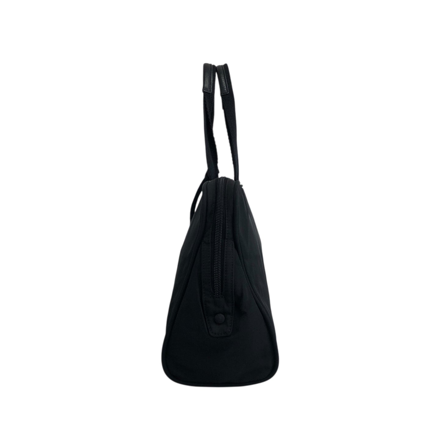 PRADA Triangle Logo Padlock Handbag Black Vintage n4a2rw