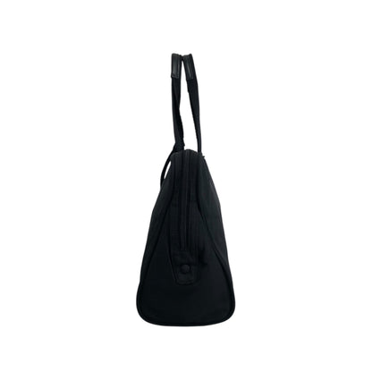 PRADA Triangle Logo Padlock Handbag Black Vintage n4a2rw