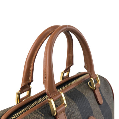 FENDI Pecan Two-way Small Boston bag Shoulder bag Brown Vintage bcu358