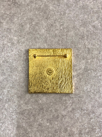 CELINE Arc de Triomphe Brooch Gold Vintage v3ns46