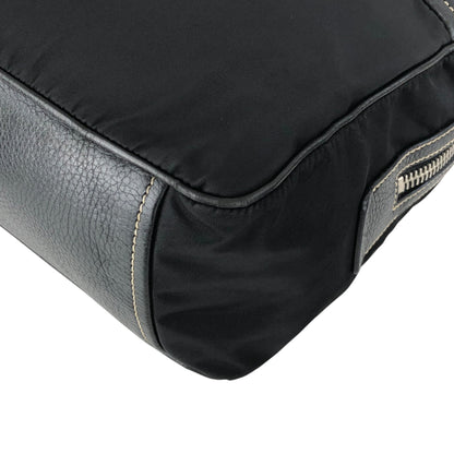 PRADA Logo Boston bag Totebag Black Vintage b57rj5