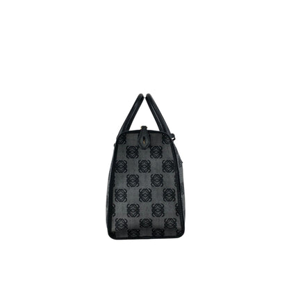 LOEWE Anagram Small Boston bag Handbag Gray Vintage hp67iy