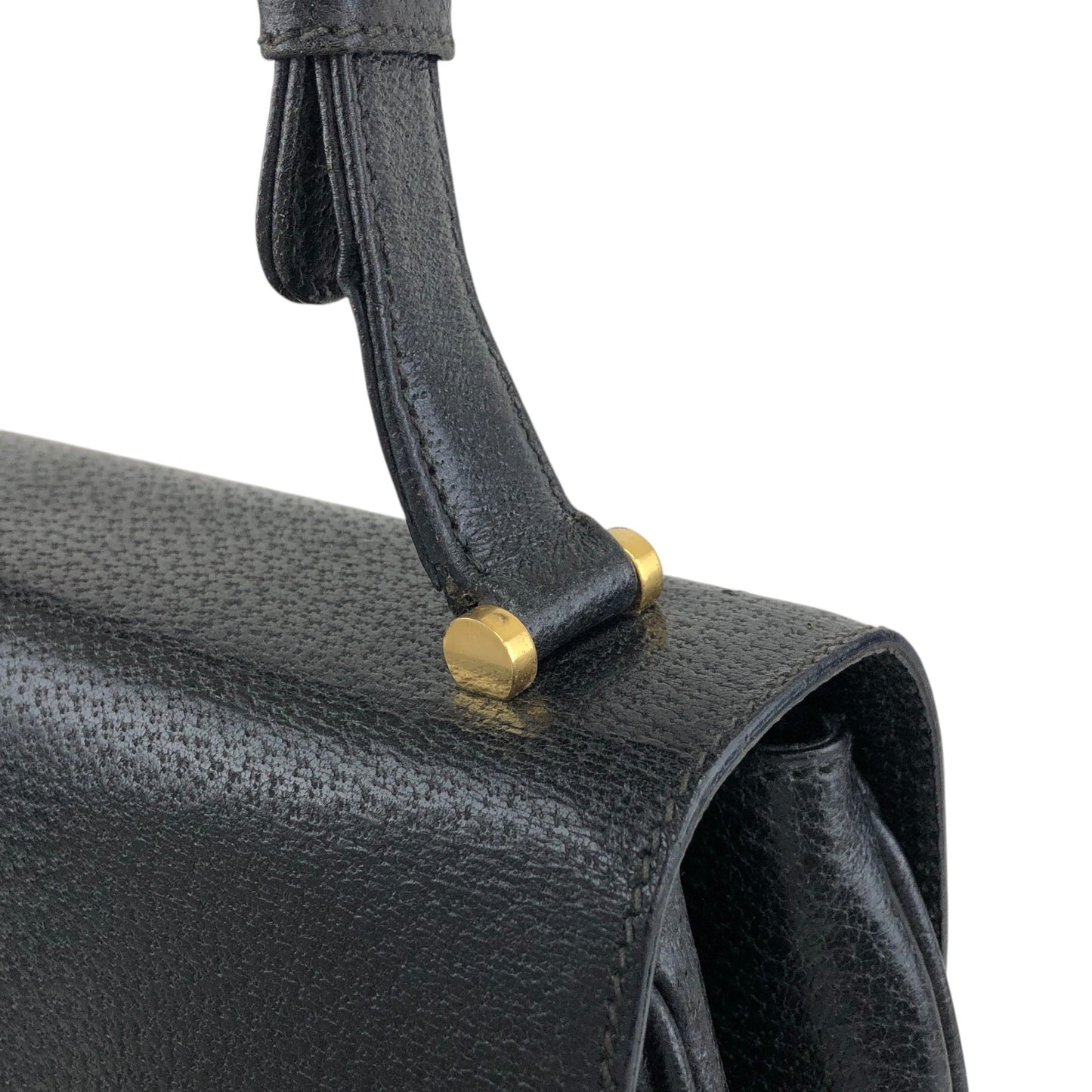 GUCCI Bamboo Shoulder bag Black Vintage g6iek4
