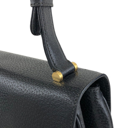 GUCCI Bamboo Shoulder bag Black Vintage g6iek4