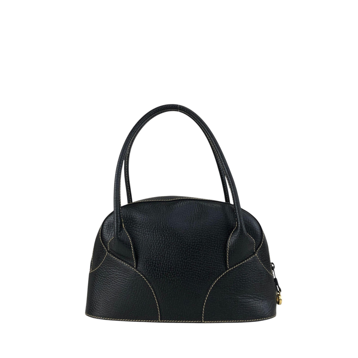 LOEWE Logo Embossed Handbag Black Vintage xuiewb