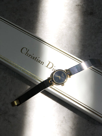 Christian Dior Quartz Watch Silver×Gold 3025 Vintage y5w3g6