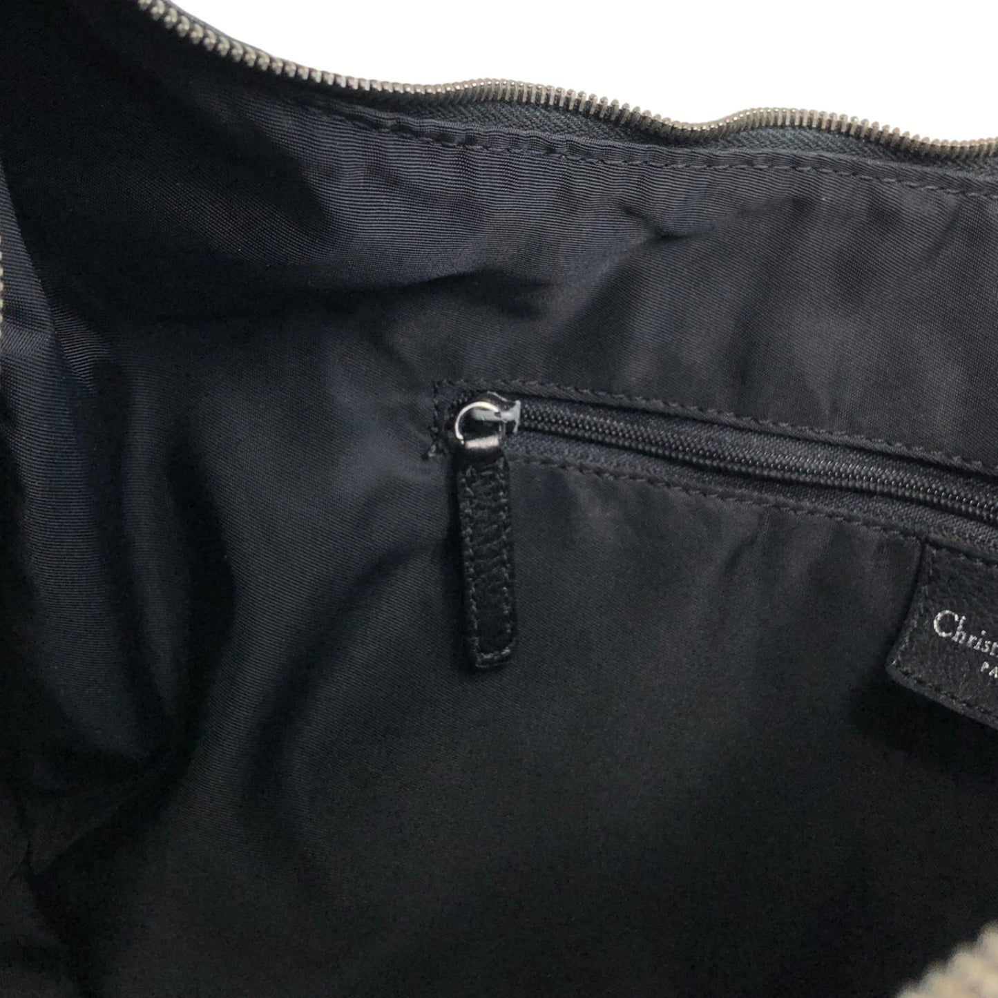 Christian Dior CD Logo Shoulder bag Hobobag Black Vintage psjdu3