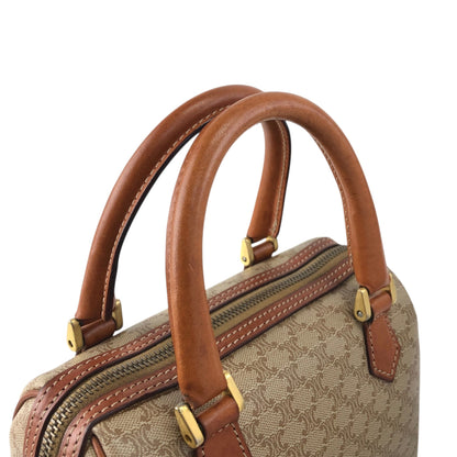 CELINE Macadam Two-way Handbag Shoulder bag Beige Vintage vwi2wp
