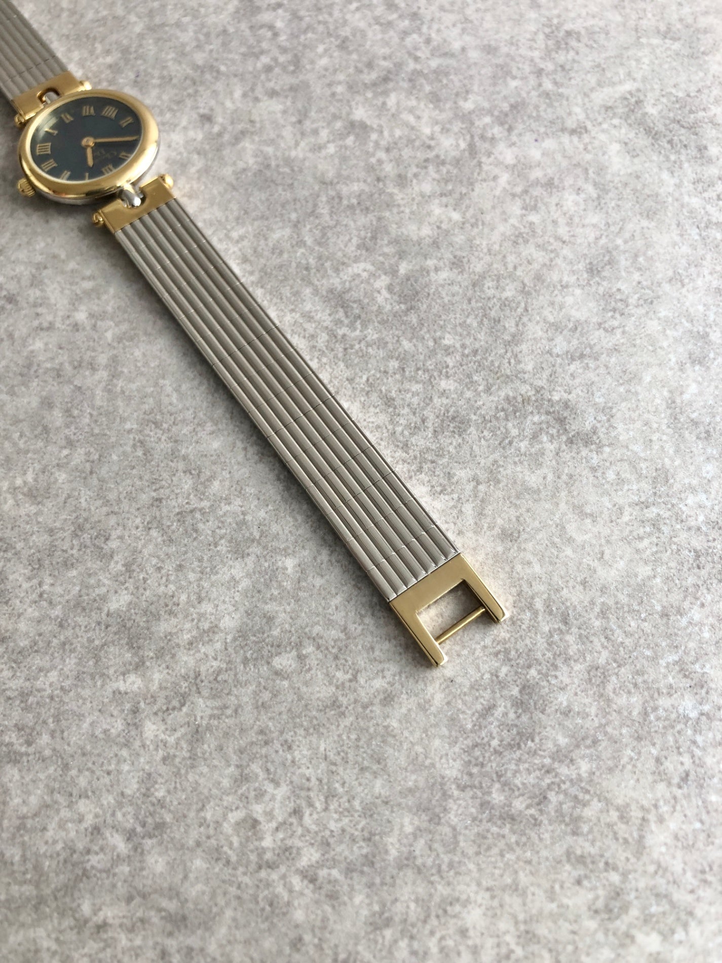 Christian Dior LogoVintage Quartz Watch Silver×Gold 3025 Vintage yhadhy