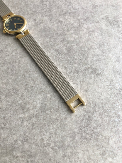 Christian Dior LogoVintage Quartz Watch Silver×Gold 3025 Vintage yhadhy
