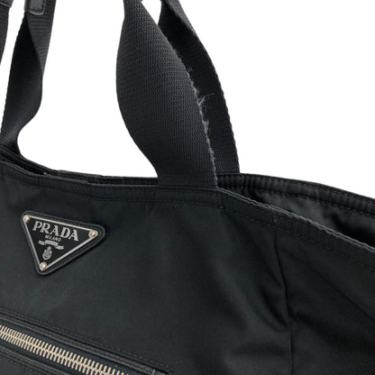PRADA Triangle Logo Two-way Handbag Shoulder bag Black Vintage 5t57j2