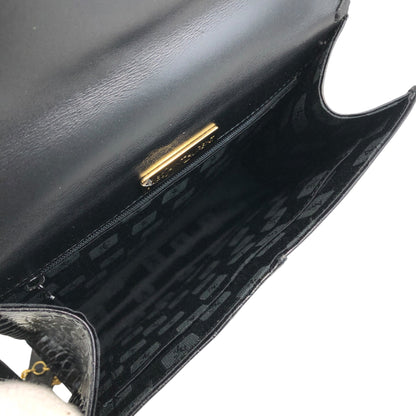 Yves Saint Laurent YSL Logo Charm Shoulder bag Black Vintage p7s3ib