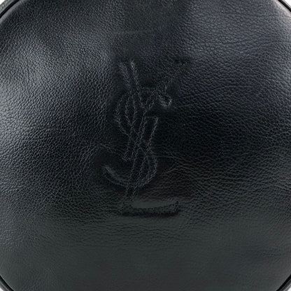 Yves Saint Laurent YSL Logo Stitch Shoulder bag Black Vintage n8ts56