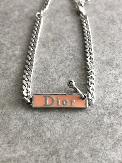 Christian Dior Log Motif Bracelet Silver Vintage dp6jpu