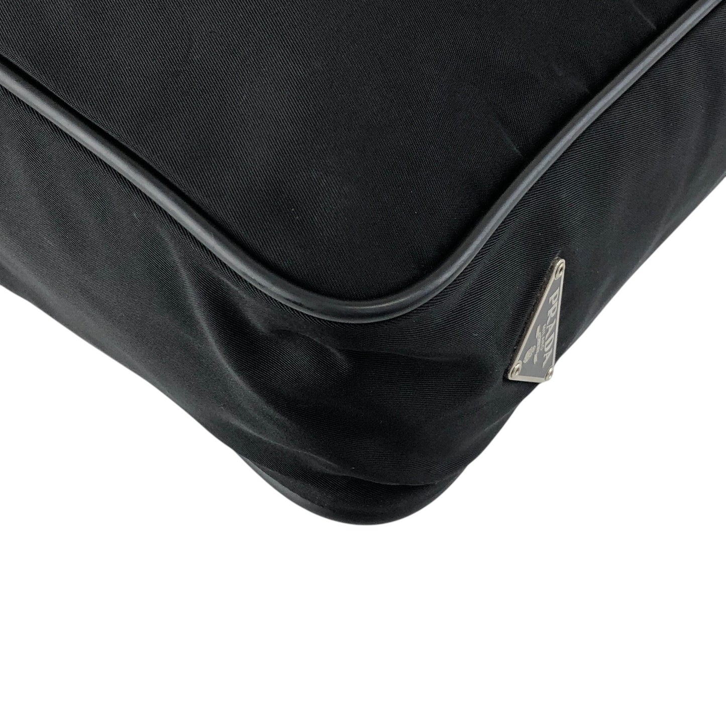 PRADA Tessuto Triangle Logo Sling bag Black Vintage p8ymye