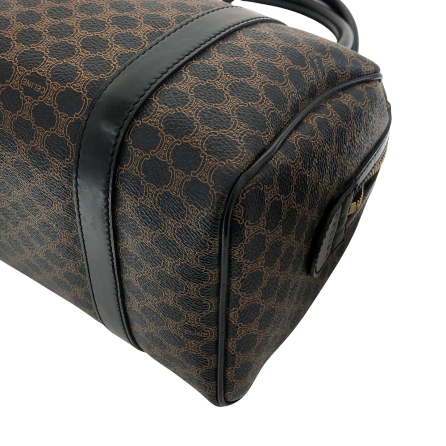 CELINE Macadam Two-way Small Boston bag Shoulder bag Black Vintage mdni2d