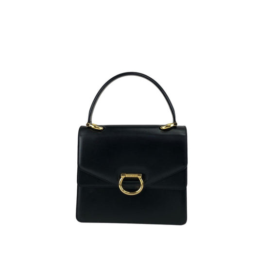 CELINE Gancini Handbag Black Vintage hkm3p8