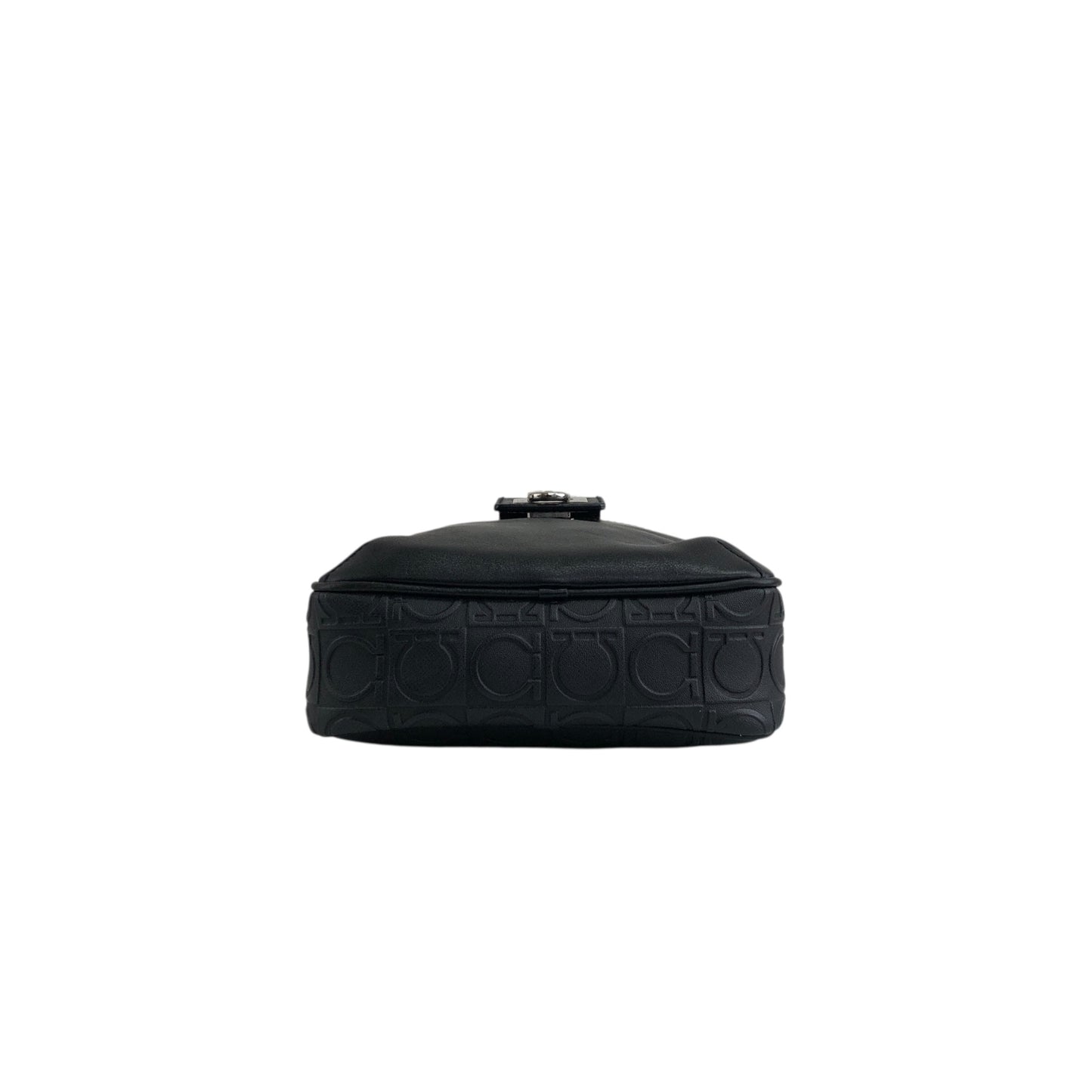Salvatore Ferragamo Gancini Small Shoulder bag Black Vintage fxkbbr