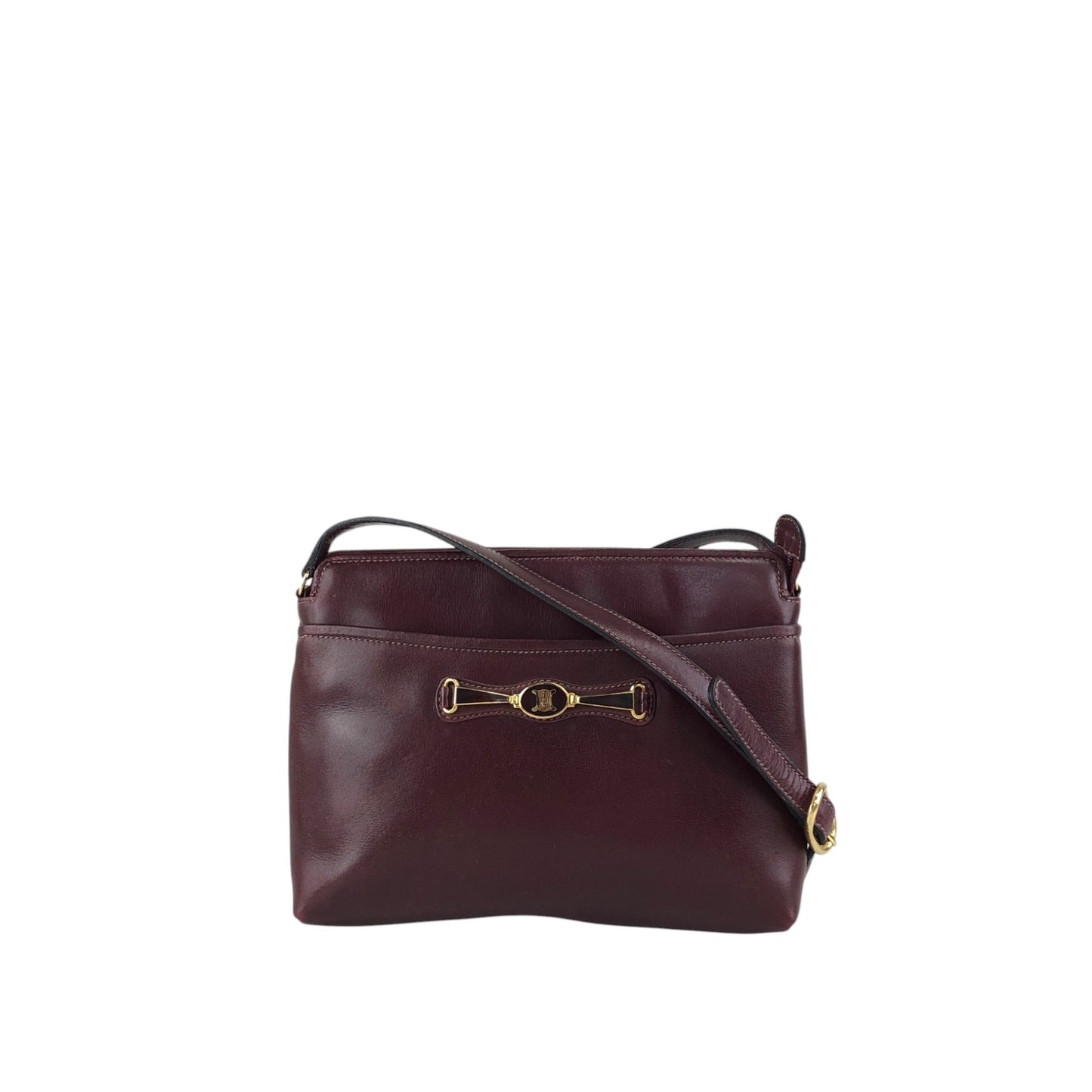 CELINE Triomphe Shoulder bag Bordeaux Vintage a62ugb