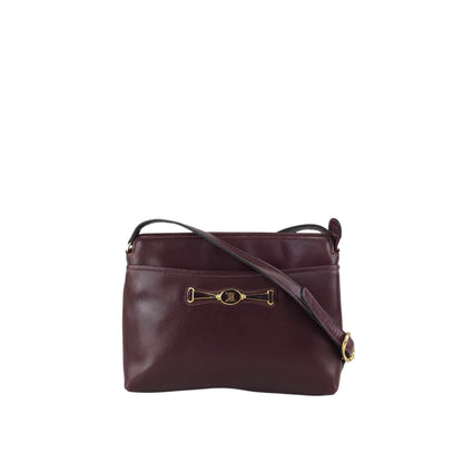 CELINE Triomphe Shoulder bag Bordeaux Vintage a62ugb