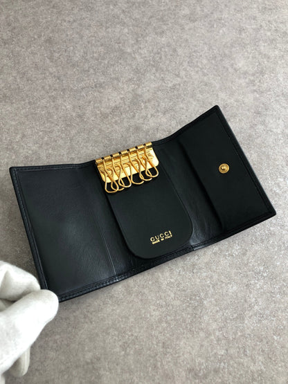 GUCCI Bamboo Key Case Black Vintage gzeecz