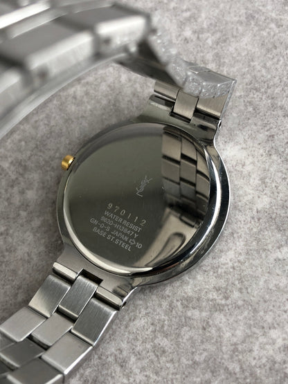 Yves Saint Laurent Quartz Watch Silver 9620-H13847Y Vintage 28zc4x