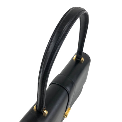 CELINE Horse Bit Top Handle Handbag Black Vintage 68wnsk