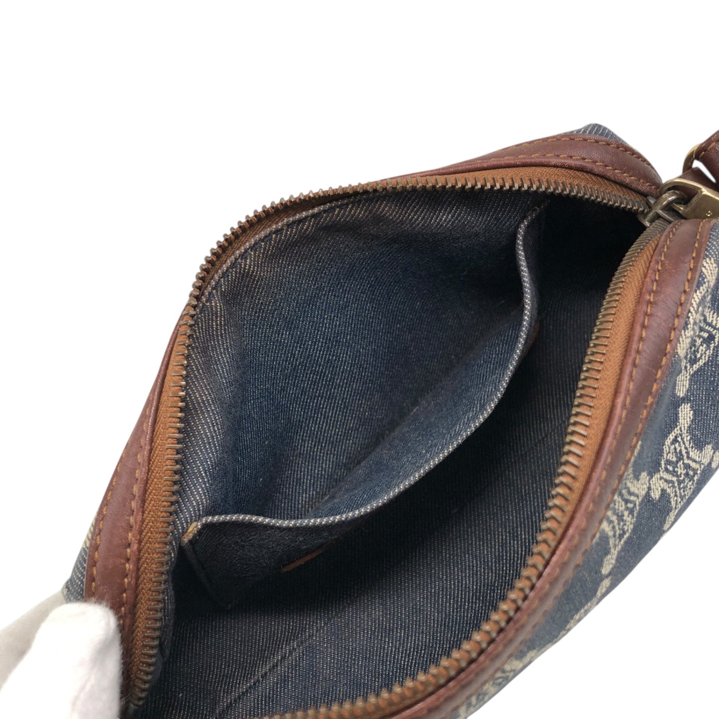 CELINE Paris Macadam Handbag Indigo Vintage 5tscu3